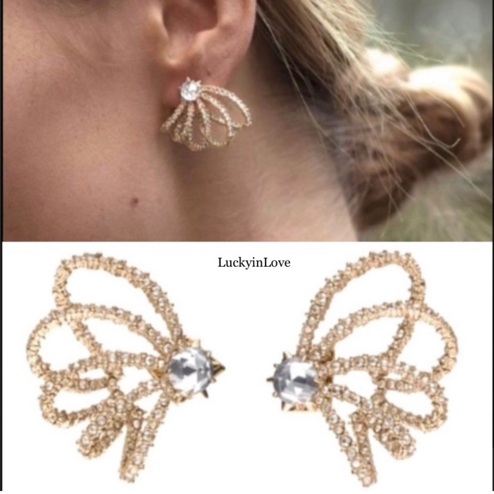 ALEXIS BITTAR Gold Crystal Lace Orbiting Thorny
Sculpted Essential Post Earrings - Picture 15 of 16